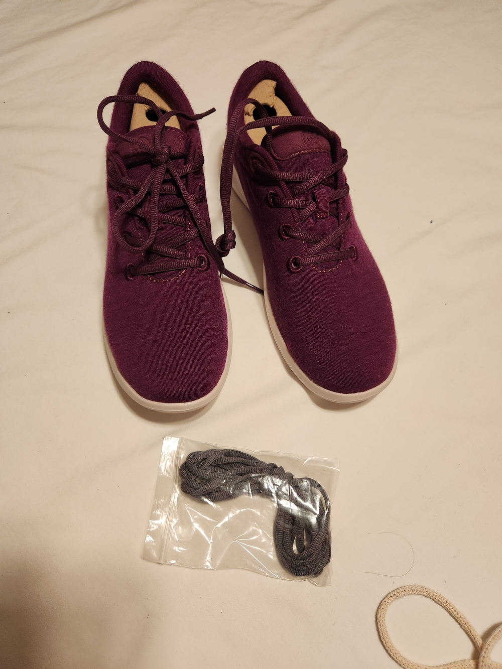 Merinos Women’s 10W Deep Purple Merino Wool Lace-Up Sneakers NEW Wide - Picture 9 of 14